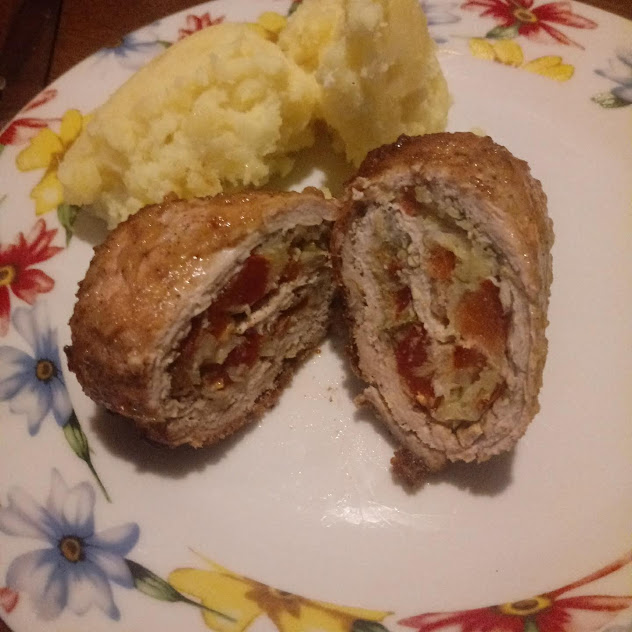 Schabowe roladki z kapustą